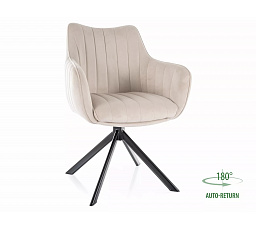 Jedálenská stolička AZALIA VELVET, Svetlo Béžový Bluvel 30/Čierna
