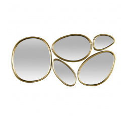 Sada 5 zrkadiel Organic Shape zlaté