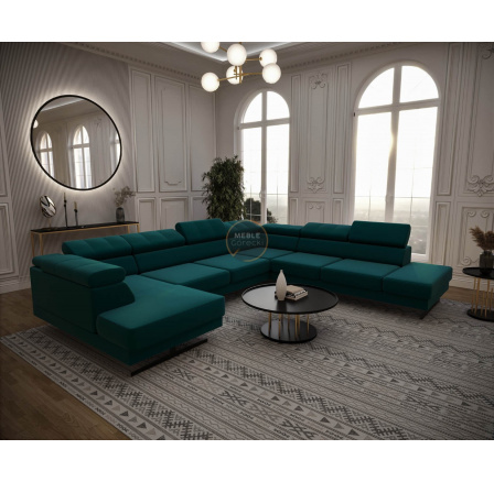 Rohová sedacia súprava EMPORIO MAX II 300X350X180 - pravá, tyrkysová Rohová sedacia súprava EMPORIO MAX II 300X350X180 - pravá, tyrkysová