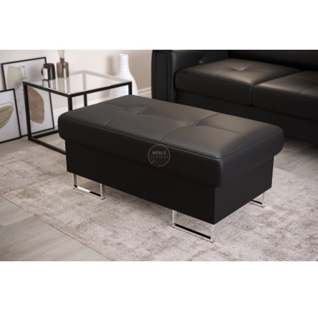 Taburet s úložným priestorom GALAXY 100×55 cm prírodná koža - voliteľný odtieň