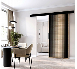 Posuvné dvere STANDART MIX L80, Sonoma/Čierna