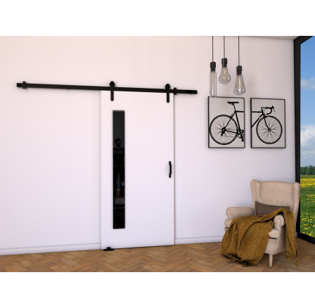 Posuvné dvere LOFT G80, biela/čierna