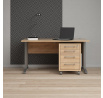 Písací stôl OFFICE 80400/35, Dub sonoma/Silver grey