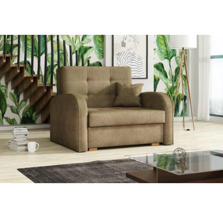 Hnedé rozkladacie kreslo Vivian Gold I