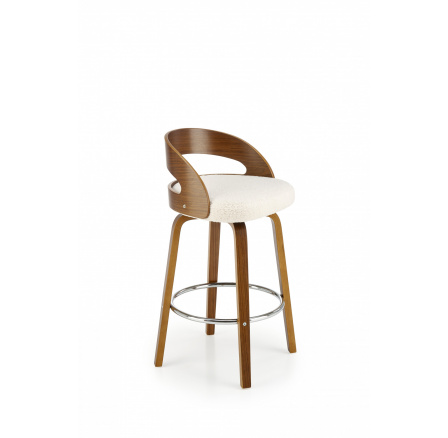 Barová stolička H110, Krém/Orech