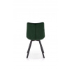 Jedálenská stolička K332 VELVET, Tmavozelený Bluvel 78/Čierna
