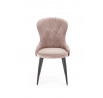Jedálenská stolička K366 Velvet, Béžový Bluvel 40/Čierna