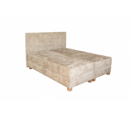 LARGO 160 posteľ s úložným priestorom na posteľnú bielizeň a vstavaným matracom, béžová