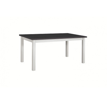 MADONA 2 (MODENA 2) - rozkladací jedálenský stôl - laminovaný grafit / biele nohy - kolekcia "DRE" (K150-Z)
