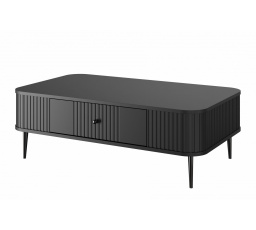Konferenčný stolík so zásuvkou Vesper 103x60 cm - čierny / čierne nohy