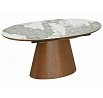 STÔL MAROCCO KERAMICKÝ BIELY PANDORO / ORECH 160(200)X90