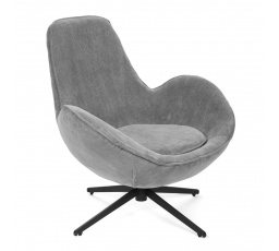 Otočné kreslo LUNAIRE TEDDY BOUCLÉ látka sivá 86x76x87 cm 872148