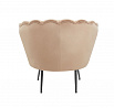Kreslo velvet cappuccino /nohy čierne/ LC-032-1