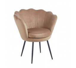 Kreslo velvet cappuccino /nohy čierne/ FR1-FX