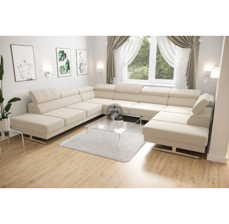 Rohová sedacia súprava EMPORIO MAX I 300X350X220 - ľavá, béžová
