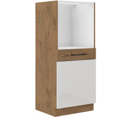 Kuchynská skriňa VIGO - 60 DP-145 1F, Dub Lancelot / Biely lesk