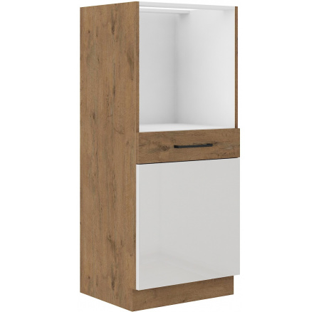 Kuchynská skriňa VIGO - 60 DP-145 1F, Dub Lancelot / Biely lesk