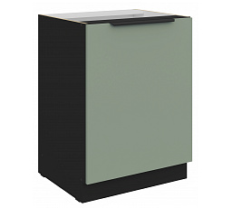 Dolní skříňka ARIA - 60 D 1F BB, Černá/Aquamarine
