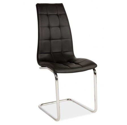 Jedálenská stolička H-103 čierna, chróm
