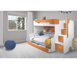 Poschodová posteľ Harry 3 oranžová