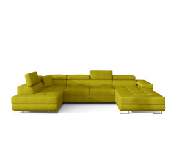 Rohová sedacia súprava v tvare U RODRIGO, ľavá, Omega 68
