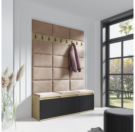 Predsieňová stena EMI 6, Trinity 04/Artisan + Black