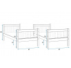 Detská poschodová posteľ KACPER Borovica 190 x 90 cm, s matracami