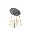 Barová stolička H112, Sivá/Zlatá