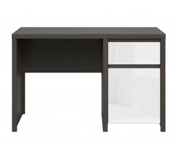 Písací stôl KASPIAN BIU1D1S/120 Wenge Biely lesk
