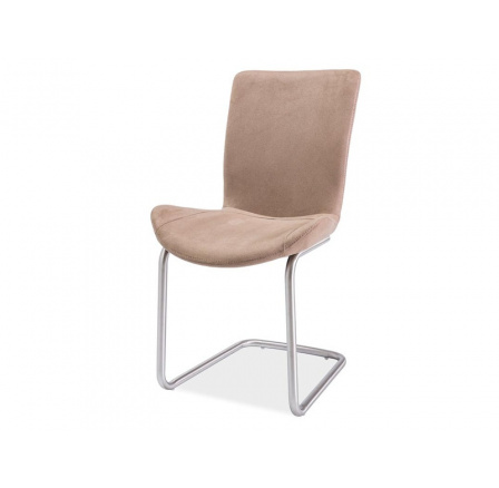H-301 - Jedálenská stolička béžová ekokoža / chróm (H301SSBR) (S) (K150-Z)