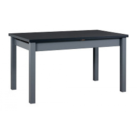 Jedálenský stôl MADONA 1XL (MODENA 1XL) rozkladací laminovaná čierna/grafitová drevená noha -kolekcia "DRE" (K150-Z)