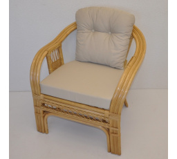 Ratanové kreslo Rio De Janeiro medové - poťah béžový