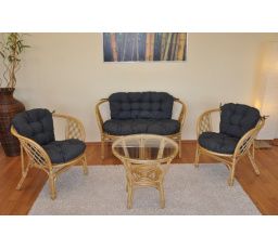 Podušky na súpravu Bahama veľká komplet tmavosivý melír