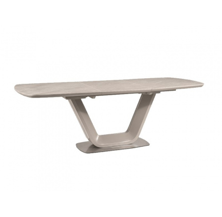 Jedálenský stôl ARMANI CERAMIC, sivý mramorový efekt/matná sivá - 160(220)x90