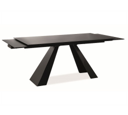 Jedálenský stôl SALVADORE, čierny matný - 120(180)x80