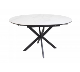 Jedálenský stôl GASTON 100, Keramická Biela / Čierna