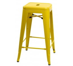 Barová stolička Paris 66 cm žltá inšpirovaná Tolix