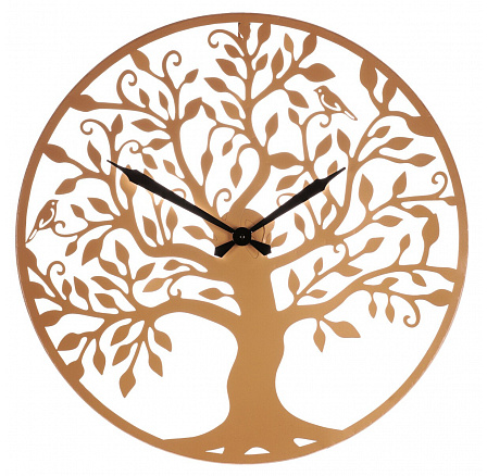 Hodiny nástěnné - pr. 60 cm, kovové, strom života Hodiny nástěnné - pr. 60 cm, kovové, strom života