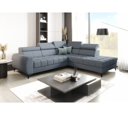 Rohová sedacia súprava PORTO 225X255 cm - pravá, odtiene šedomodrej