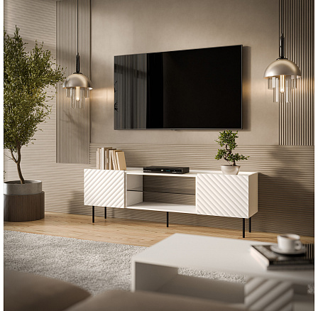 TV komoda LUCCA 180 2D, biela TV komoda LUCCA 180 2D, biela