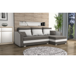 Rohová sedacia súprava Fabian UNI sivá/biela