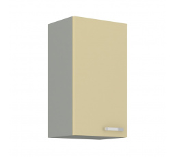 Kuchynská horná skrinka KARPO 40 G 72 1F, krémový lesk/sivá