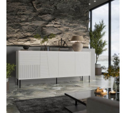 Komoda ABI, biela matná/biela matná