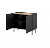 Komoda ONDA 2D, čierna / dub artisan