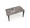 Jedálenský stôl FELIX, efekt popolavého mramoru/čierna