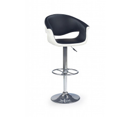 Barová stolička H46, čierna a biela