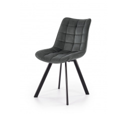 Jedálenská stolička K332 VELVET, Sivý Bluvel 14/Čierna