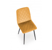 Jedálenská stolička K525 VELVET, Horčicová/Čierna