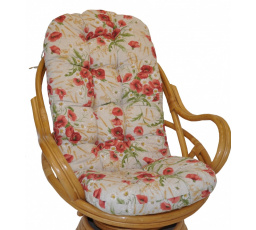 Vankúš na kreslo Swivel tkanina motív maky