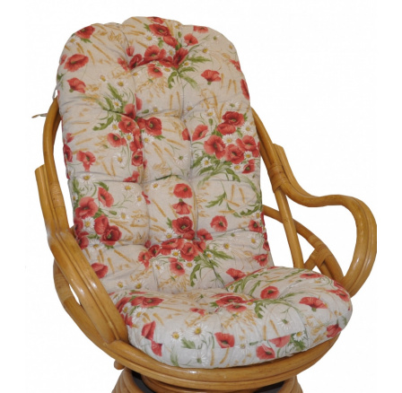 Vankúš na kreslo Swivel tkanina motív maky